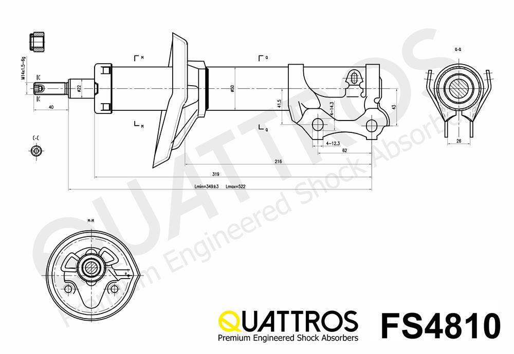 DAVID VASCO FS4810 QUATTROS Shock Absorber