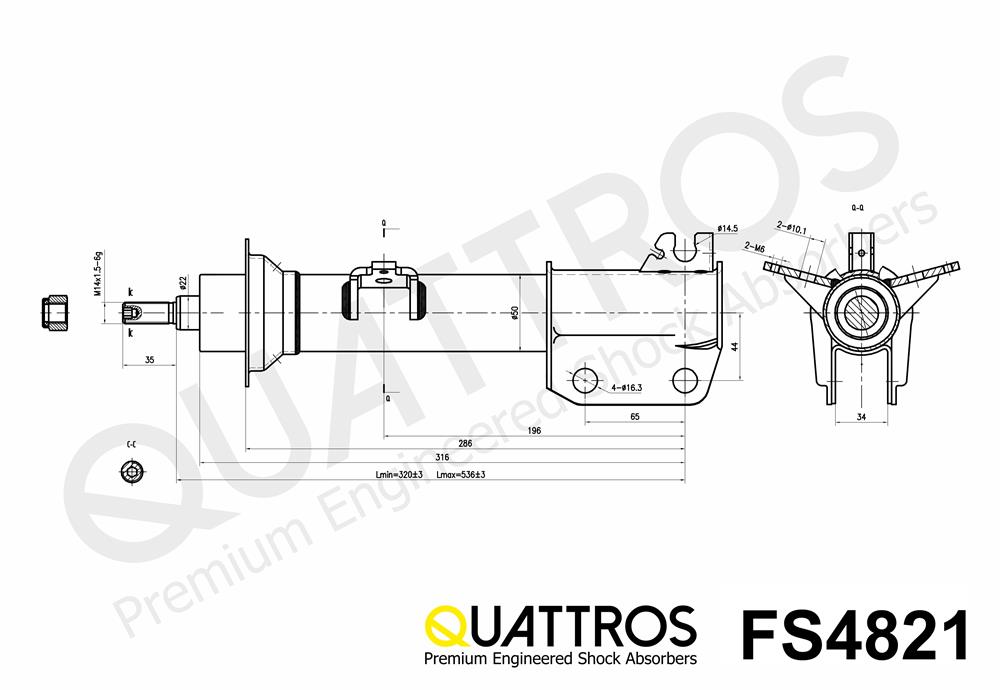 DAVID VASCO FS4821 QUATTROS Shock Absorber