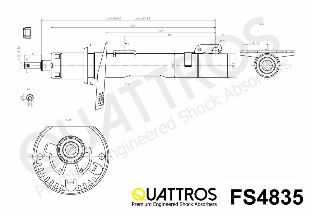DAVID VASCO FS4835 QUATTROS Shock Absorber
