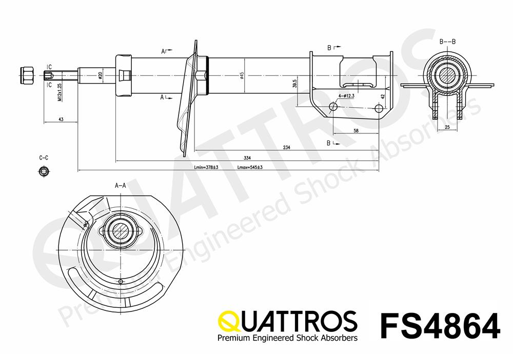 DAVID VASCO FS4864 QUATTROS Shock Absorber