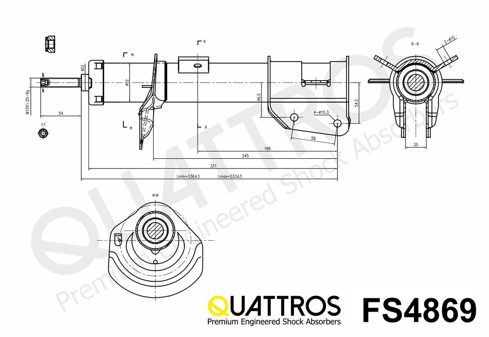 DAVID VASCO FS4869 QUATTROS Shock Absorber