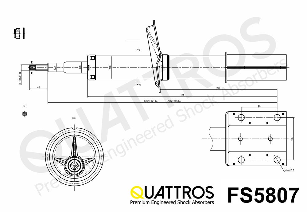 DAVID VASCO FS5807 QUATTROS Ammortizzatore