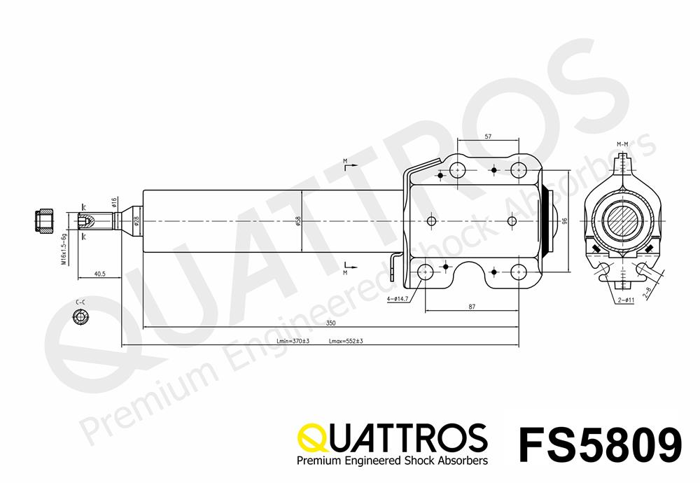 DAVID VASCO FS5809 QUATTROS Ammortizzatore
