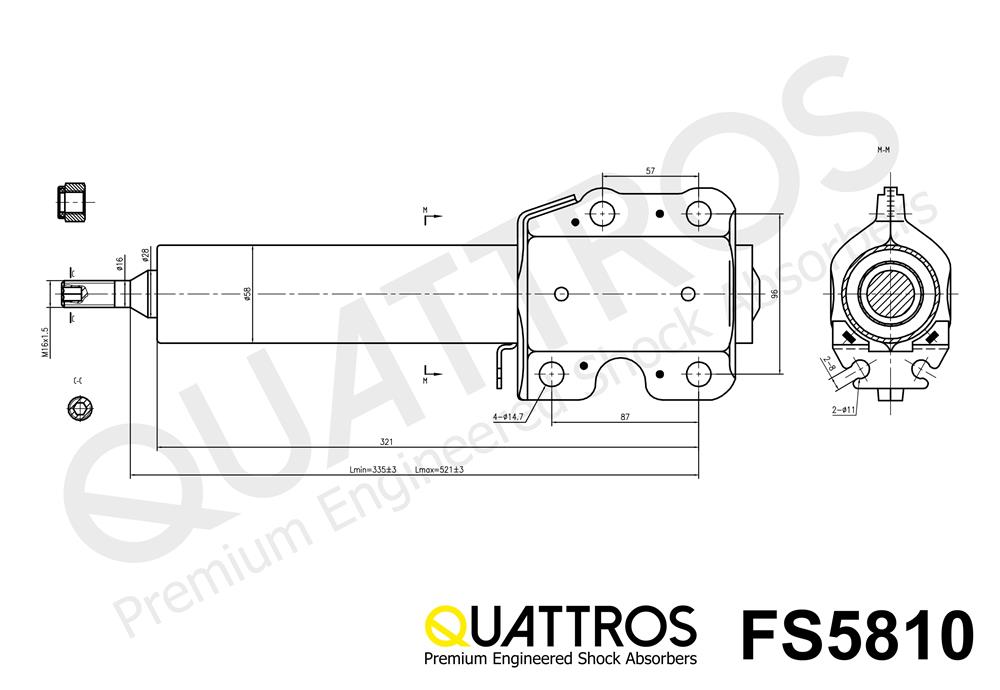 DAVID VASCO FS5810 QUATTROS Shock Absorber
