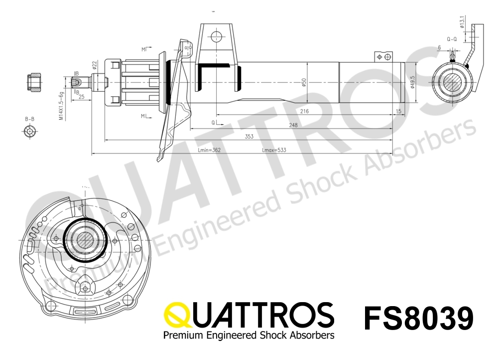 DAVID VASCO FS8039 QUATTROS Shock Absorber