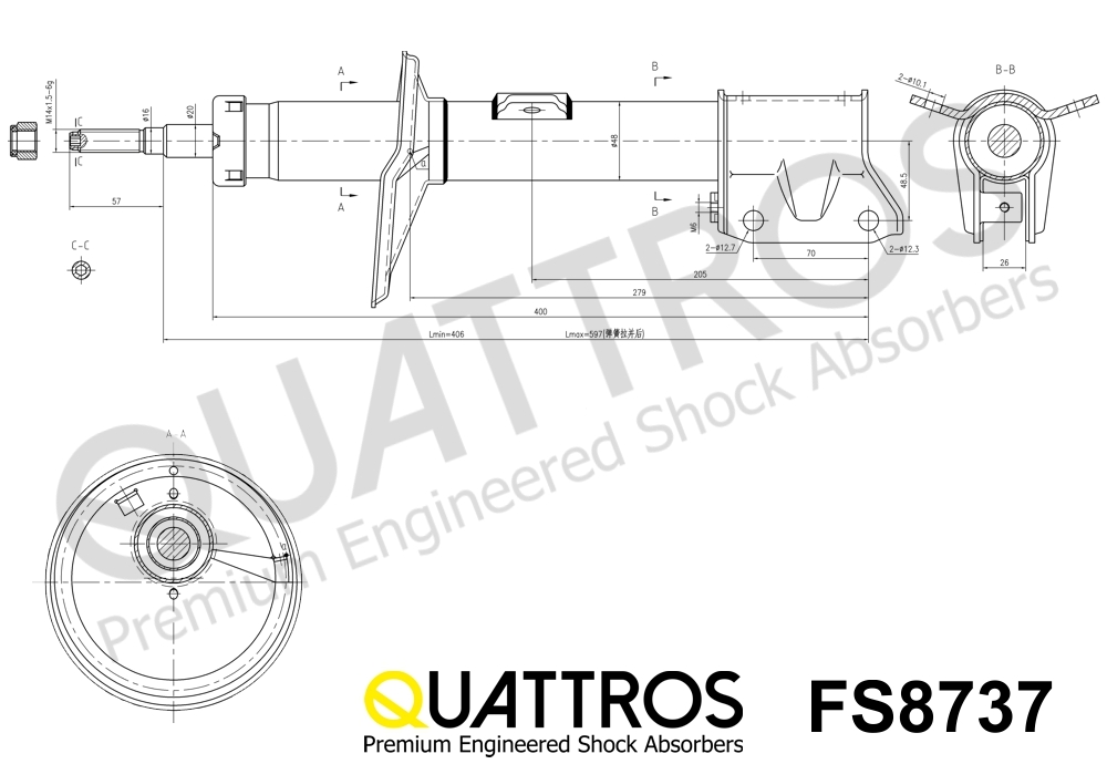 DAVID VASCO FS8737 QUATTROS Shock Absorber