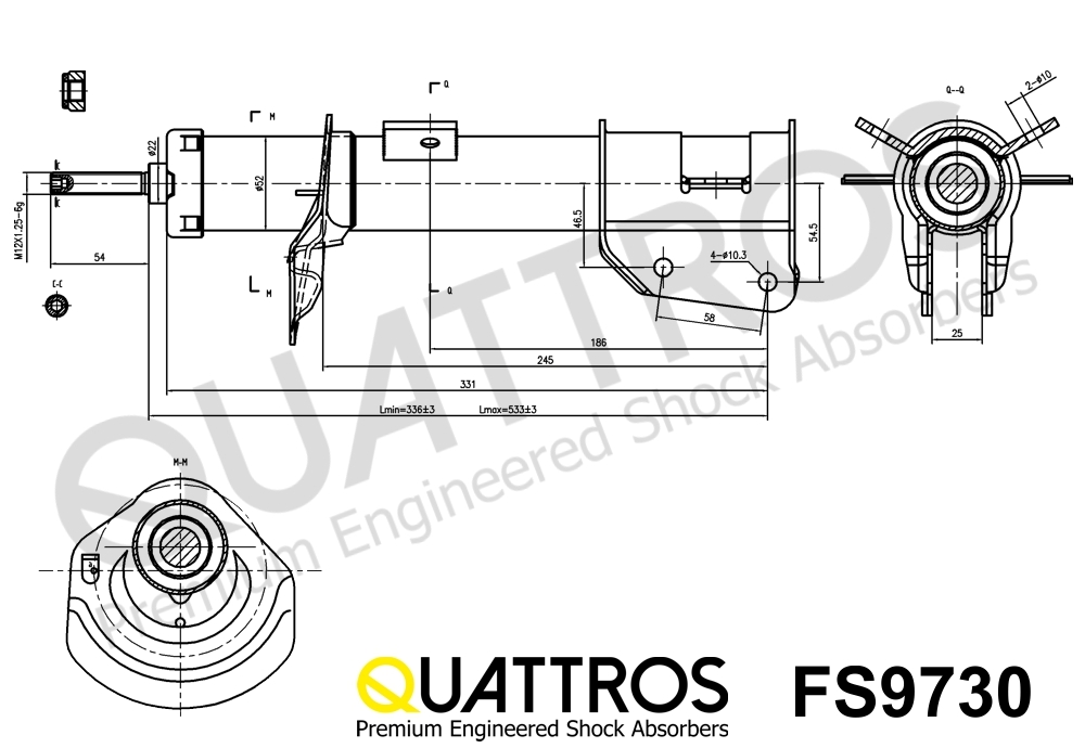 DAVID VASCO FS9730 QUATTROS Shock Absorber