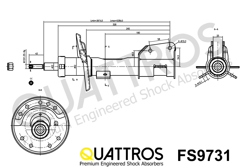 DAVID VASCO FS9731 QUATTROS Shock Absorber