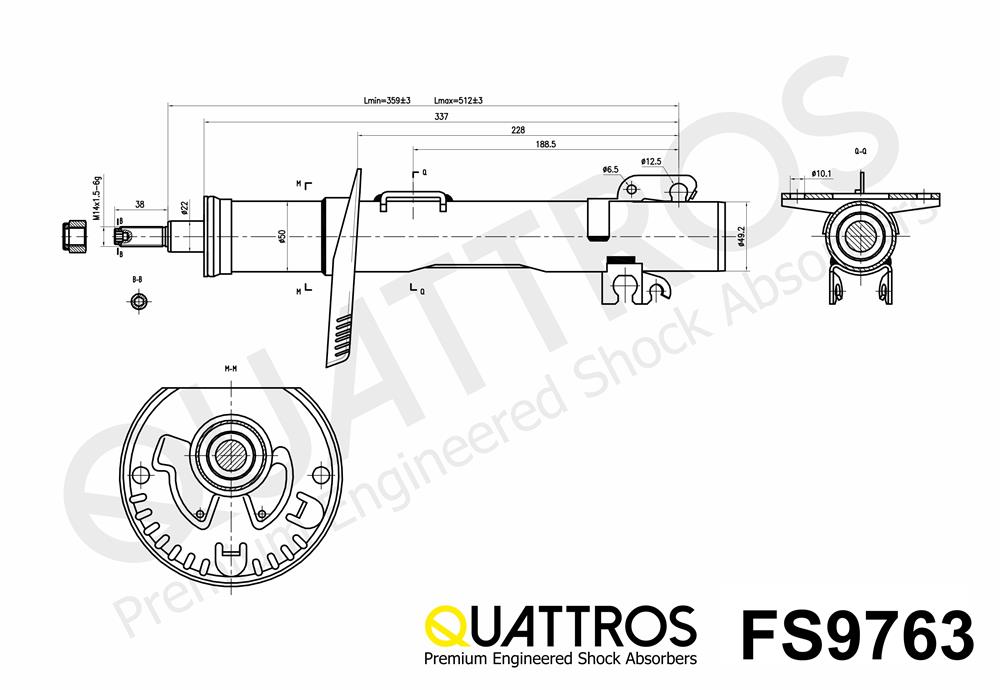 DAVID VASCO FS9763 QUATTROS Shock Absorber