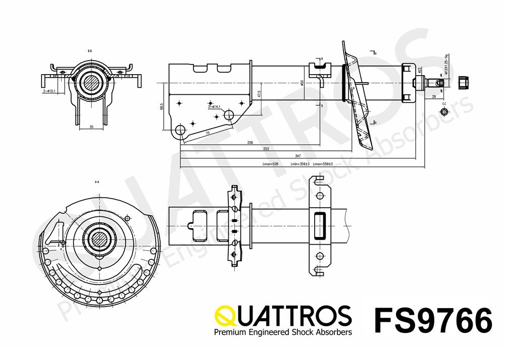 DAVID VASCO FS9766 QUATTROS Shock Absorber