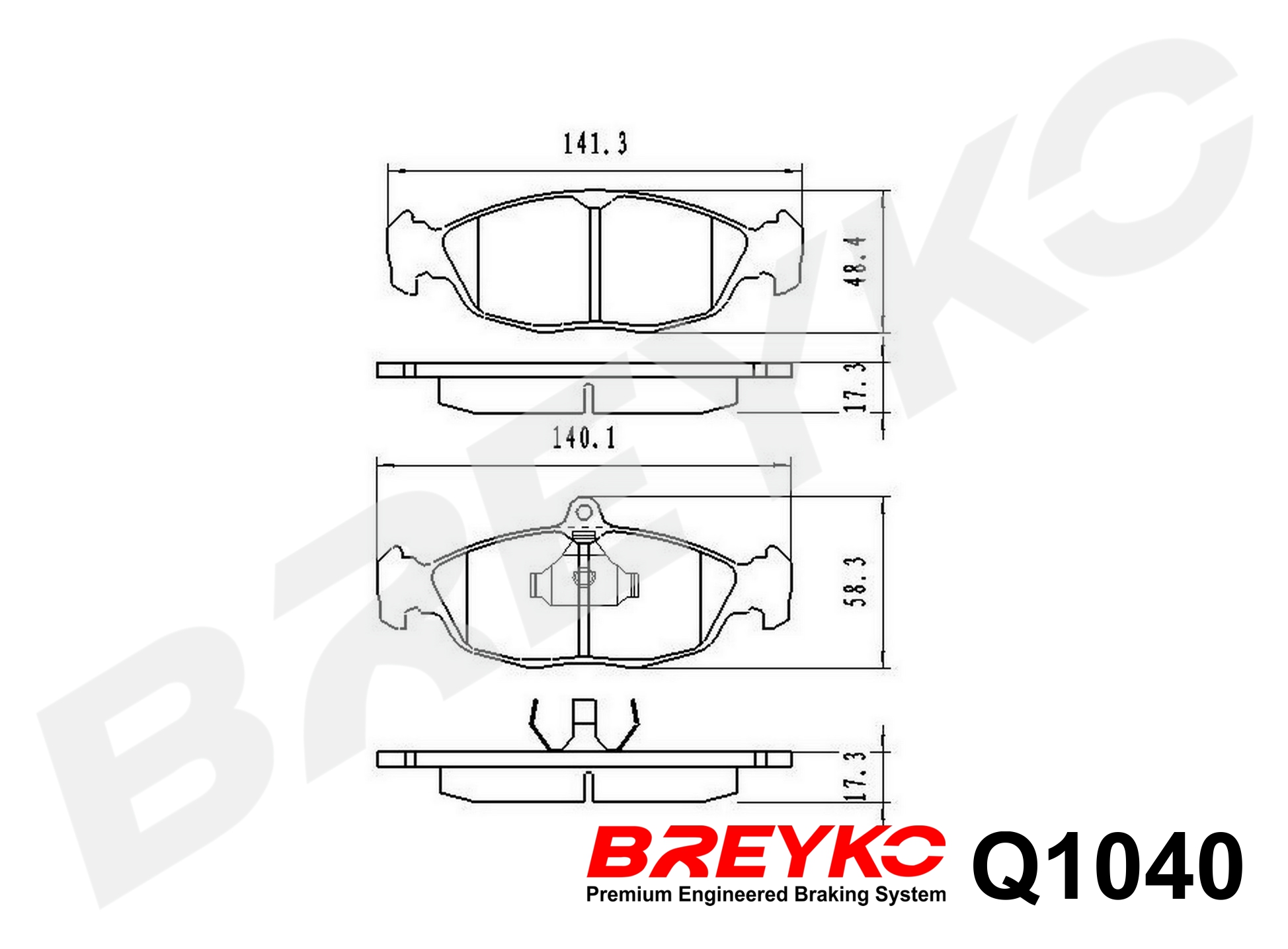 DAVID VASCO Q1040 BREYKO PREMIUM Brake Pad Set, disc brake