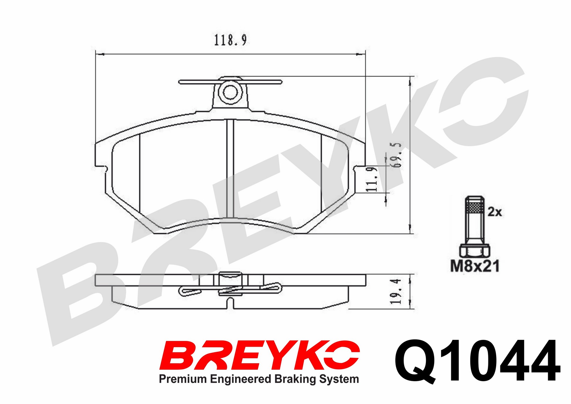 DAVID VASCO Q1044 BREYKO PREMIUM Brake Pad Set, disc brake