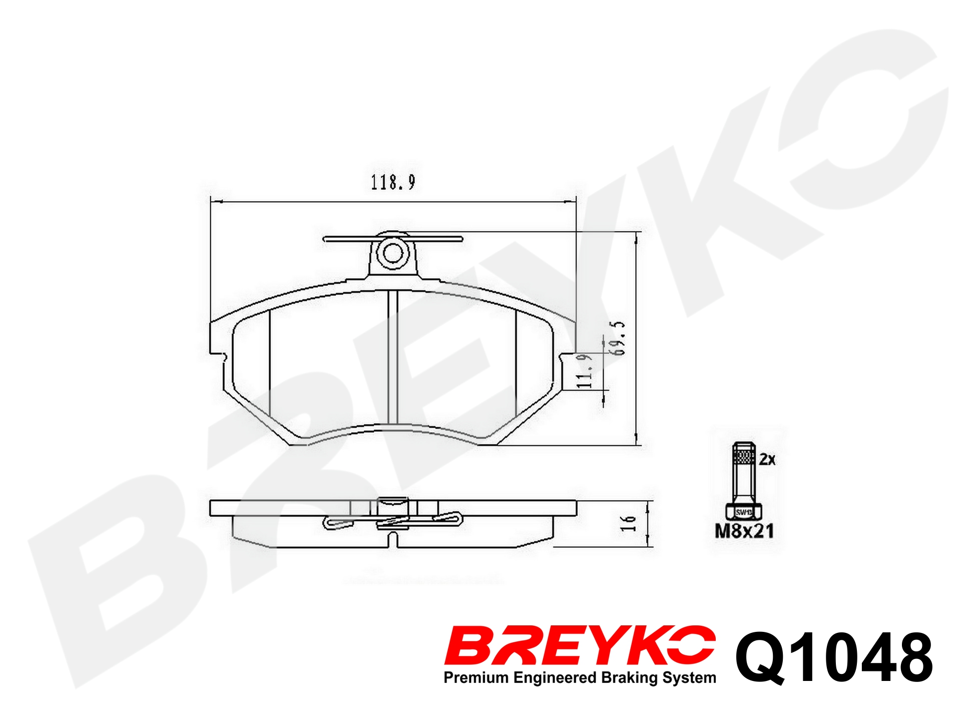 DAVID VASCO Q1048 BREYKO PREMIUM Brake Pad Set, disc brake