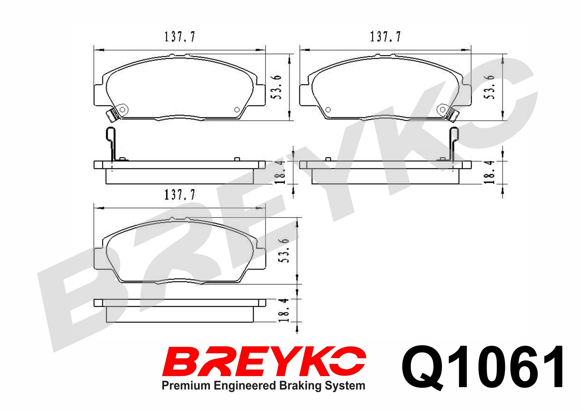 DAVID VASCO Q1061 BREYKO PREMIUM Brake Pad Set, disc brake