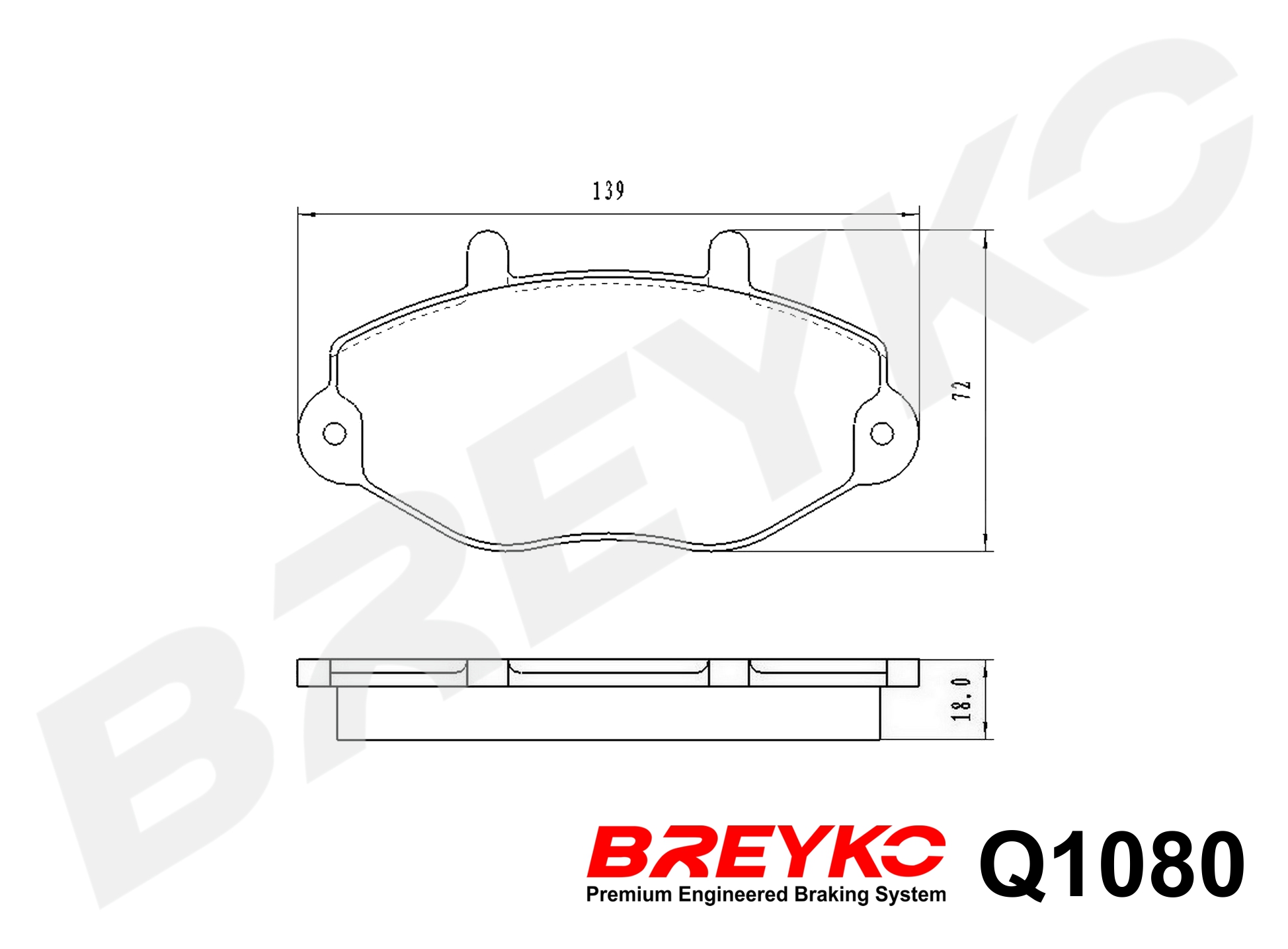 DAVID VASCO Q1080 BREYKO PREMIUM Brake Pad Set, disc brake