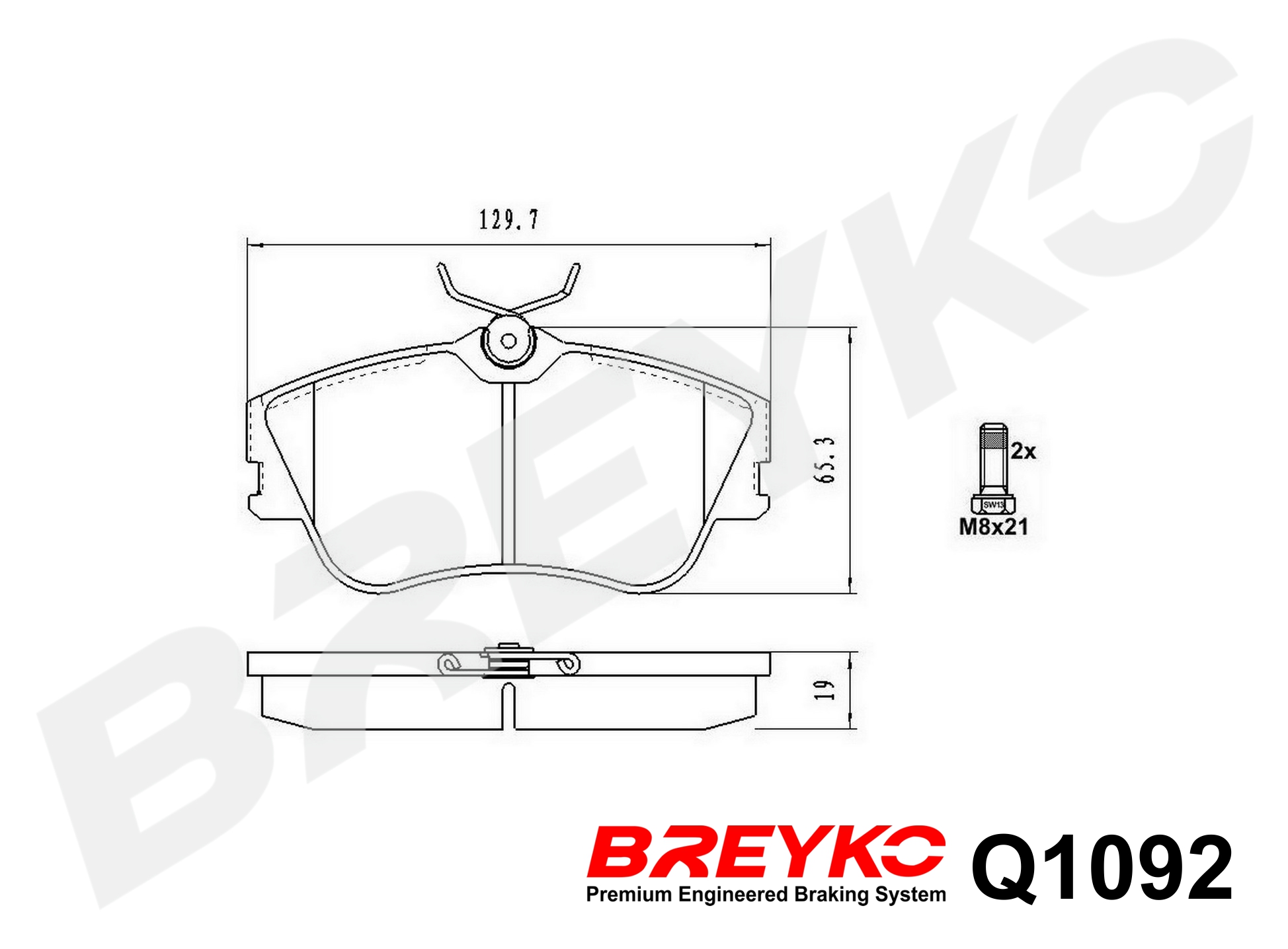 DAVID VASCO Q1092 BREYKO PREMIUM Brake Pad Set, disc brake