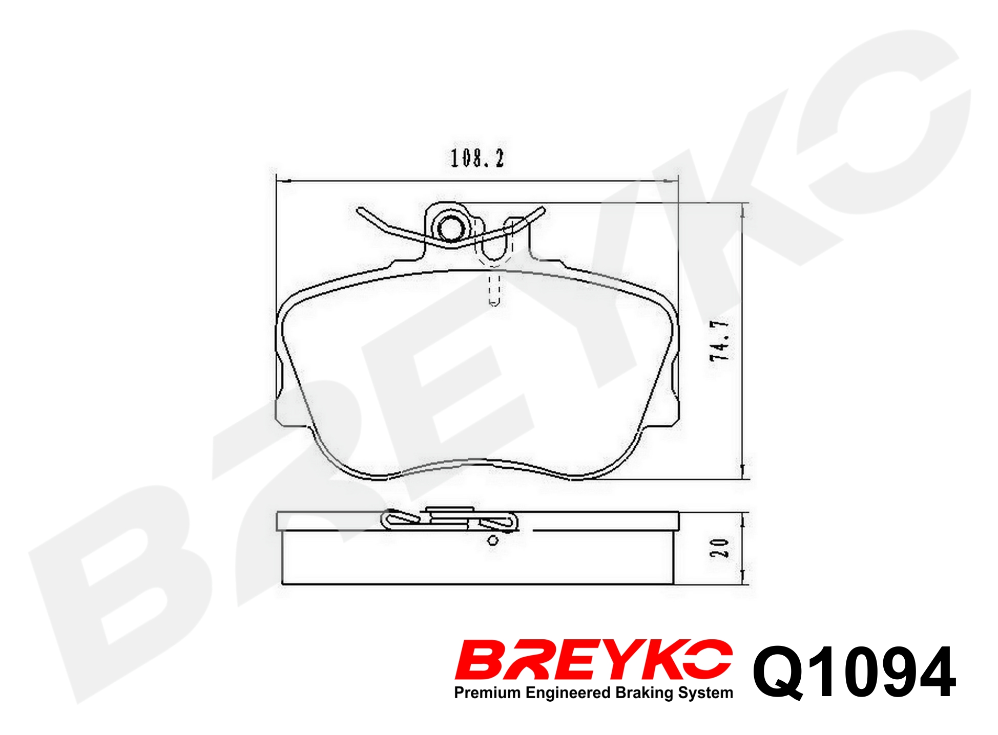 DAVID VASCO Q1094 BREYKO PREMIUM Brake Pad Set, disc brake