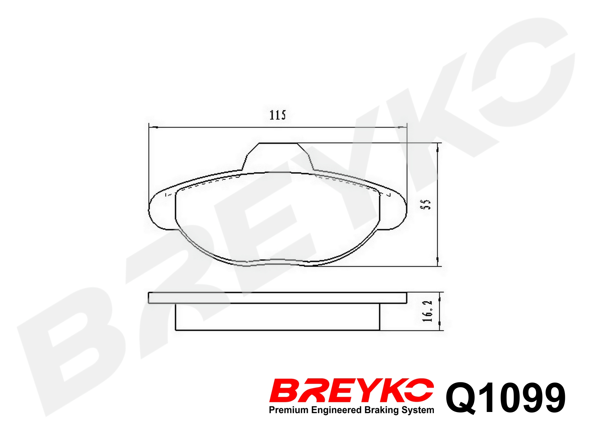 DAVID VASCO Q1099 BREYKO PREMIUM Brake Pad Set, disc brake