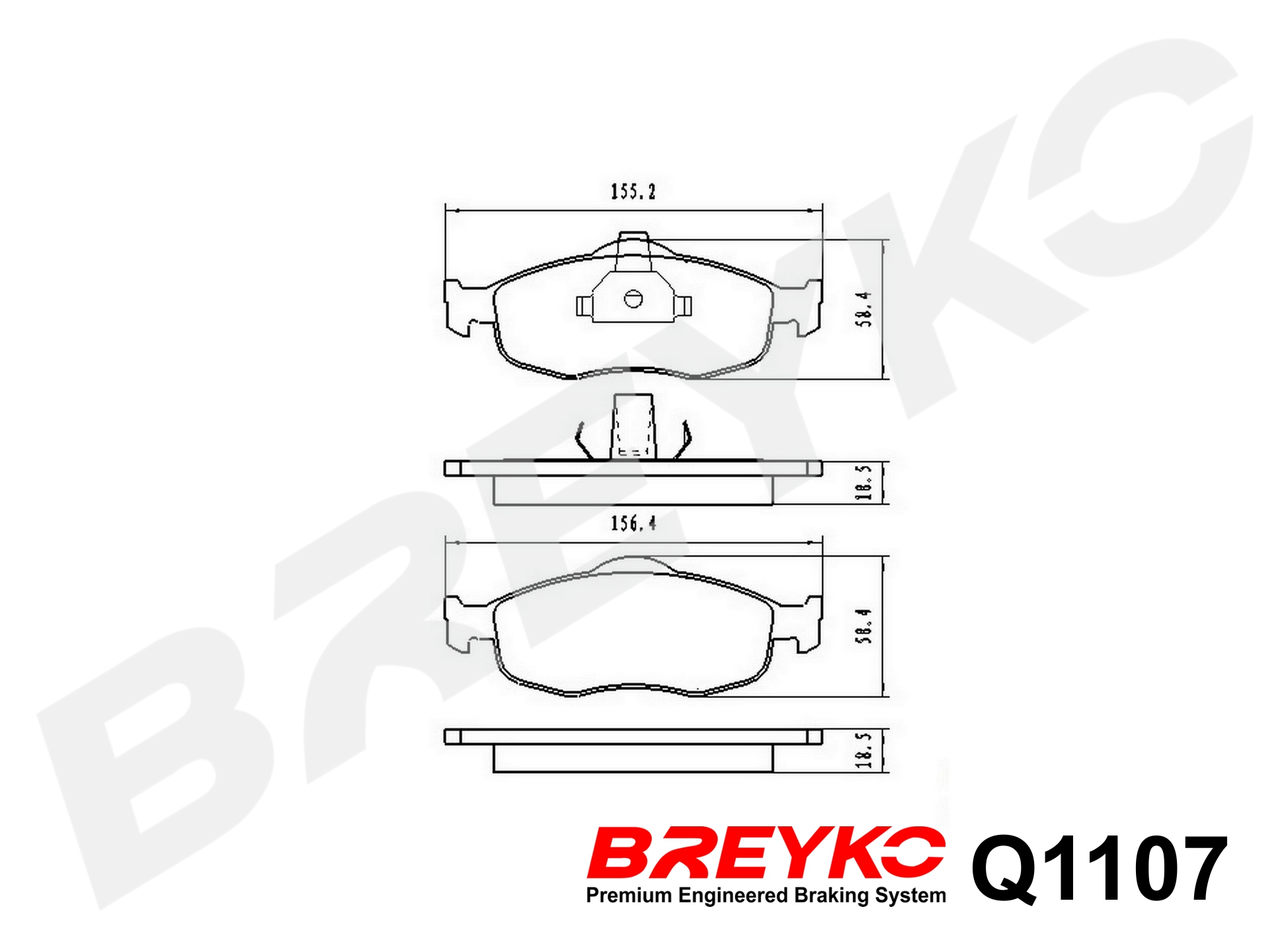 DAVID VASCO Q1107 BREYKO PREMIUM Brake Pad Set, disc brake