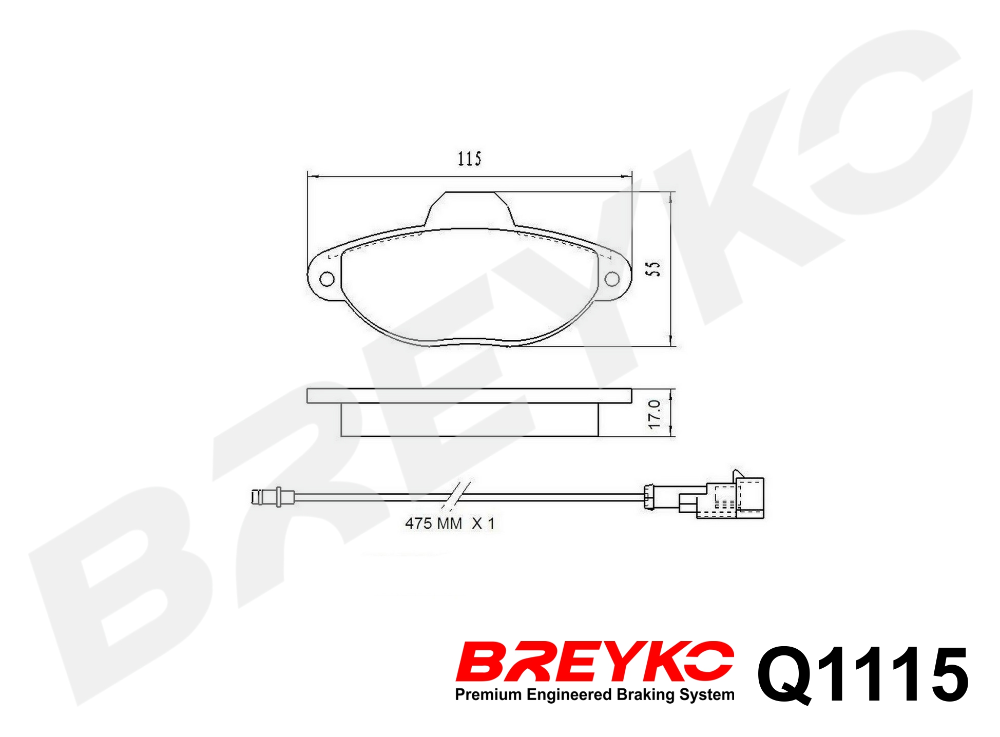 DAVID VASCO Q1115 BREYKO PREMIUM Brake Pad Set, disc brake