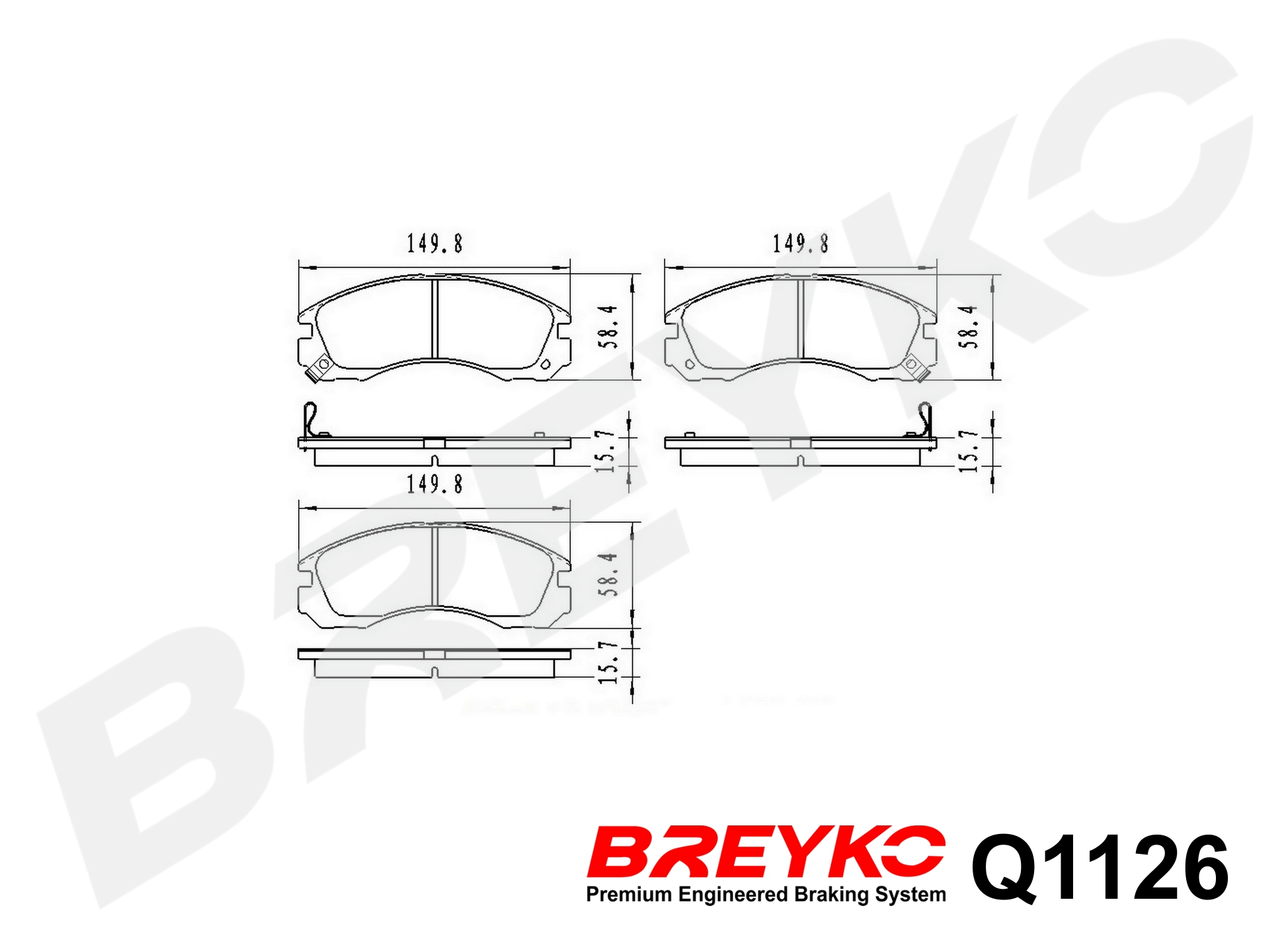 DAVID VASCO Q1126 BREYKO PREMIUM Brake Pad Set, disc brake