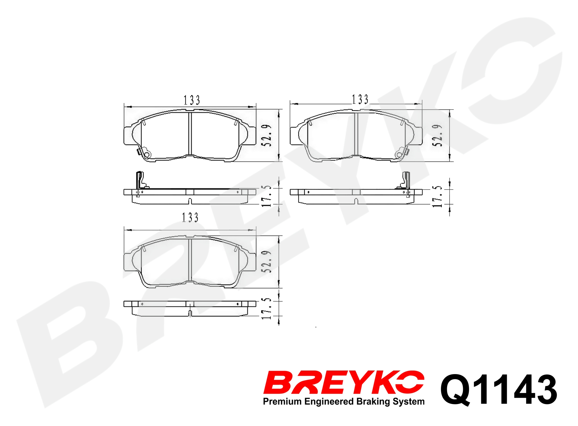 DAVID VASCO Q1143 BREYKO PREMIUM Brake Pad Set, disc brake