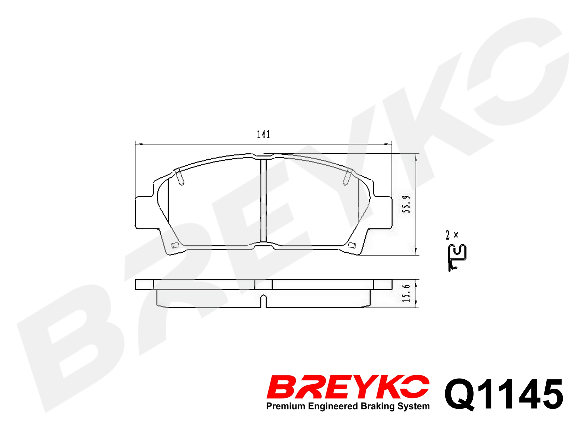 DAVID VASCO Q1145 BREYKO PREMIUM Brake Pad Set, disc brake