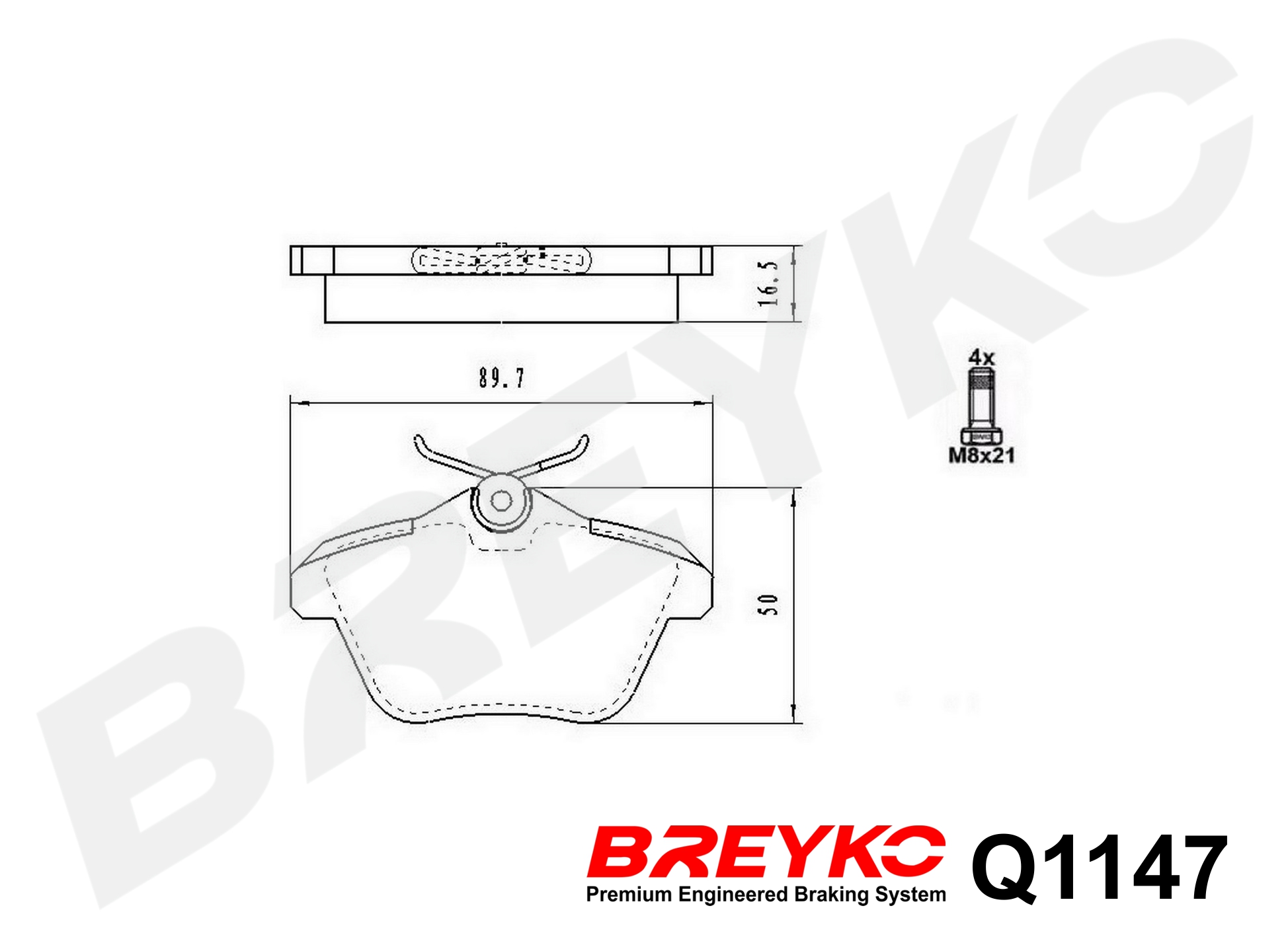 DAVID VASCO Q1147 BREYKO PREMIUM Brake Pad Set, disc brake