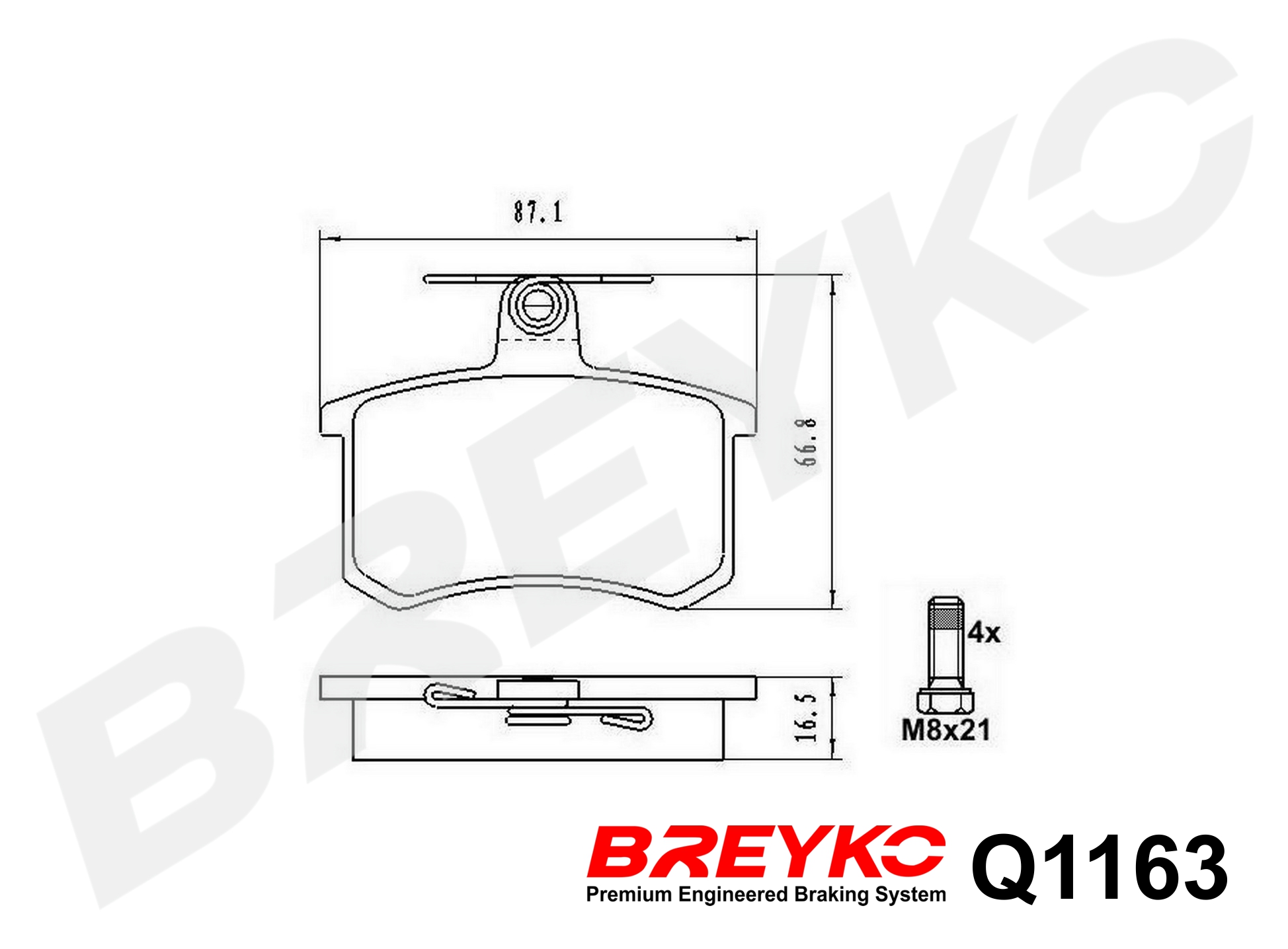 DAVID VASCO Q1163 BREYKO PREMIUM Brake Pad Set, disc brake