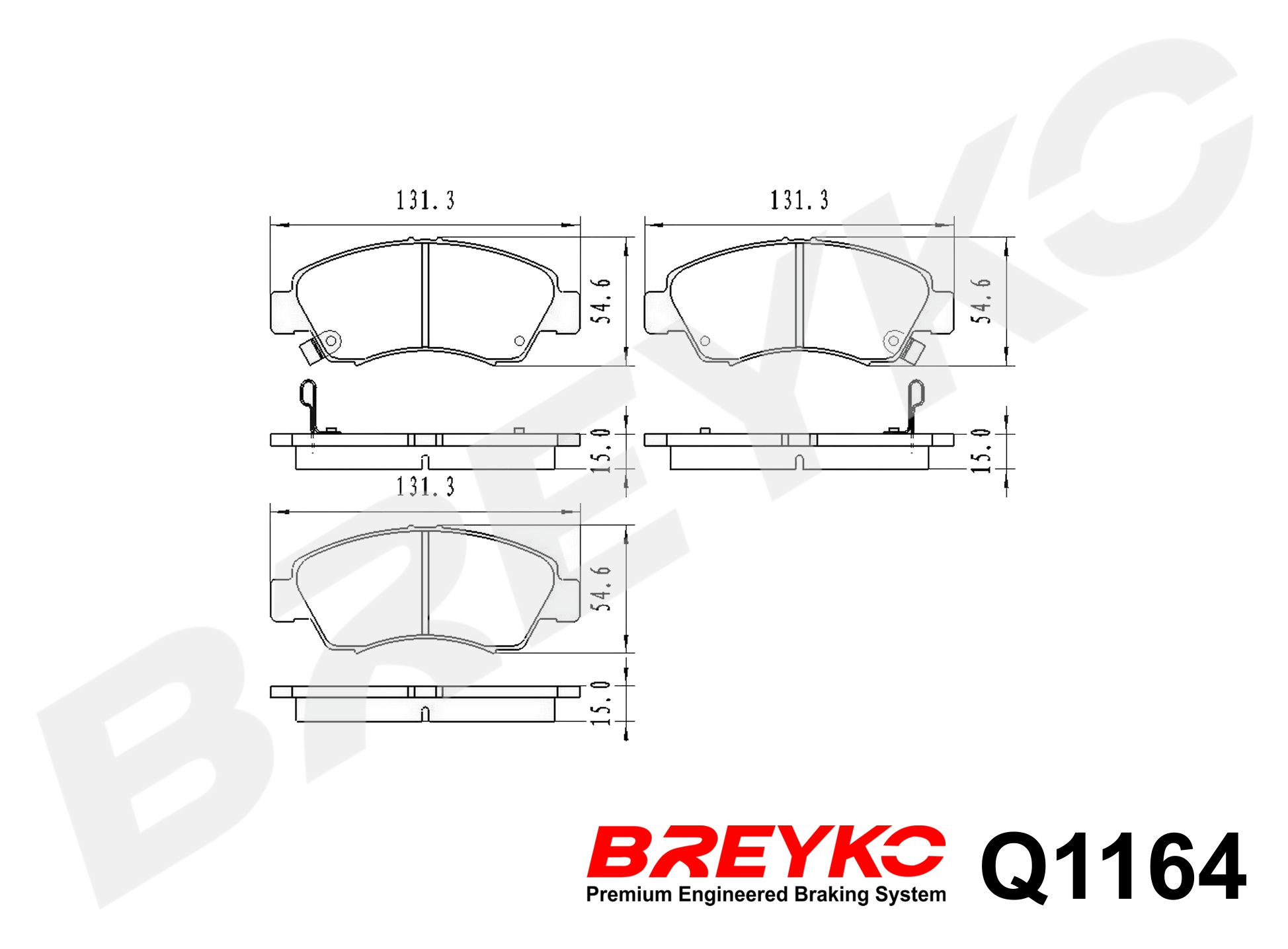 DAVID VASCO Q1164 BREYKO PREMIUM Brake Pad Set, disc brake