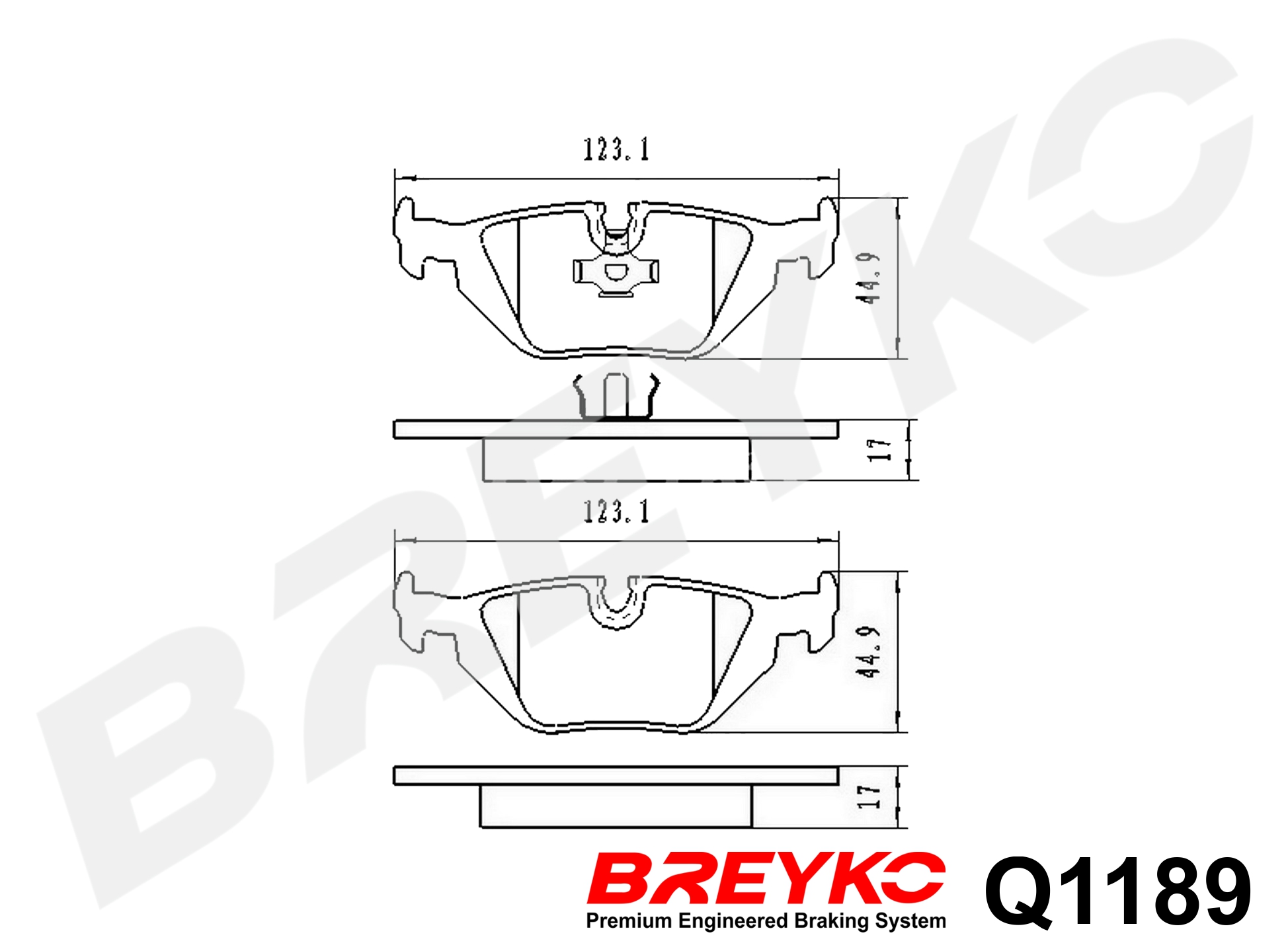 DAVID VASCO Q1189 BREYKO PREMIUM Brake Pad Set, disc brake