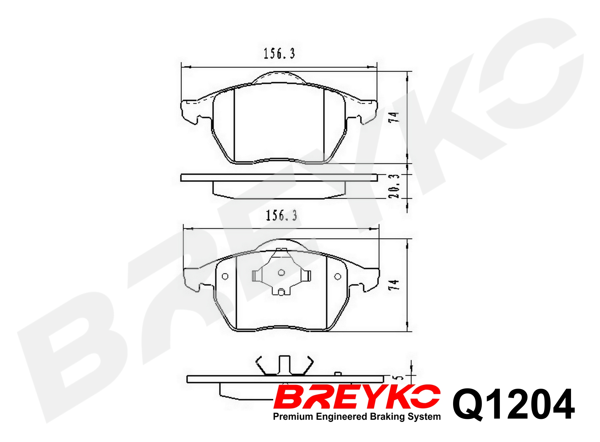 DAVID VASCO Q1204 BREYKO PREMIUM Brake Pad Set, disc brake