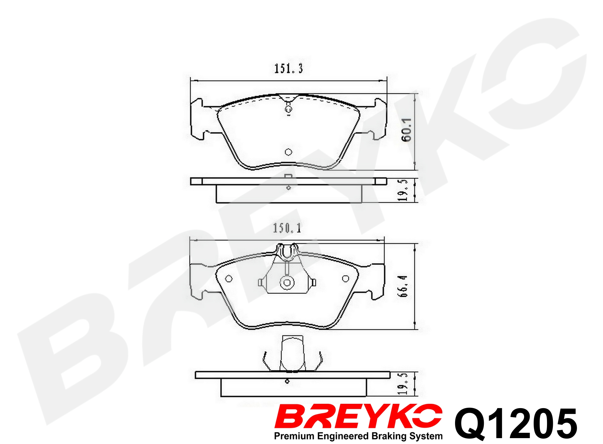DAVID VASCO Q1205 BREYKO PREMIUM Brake Pad Set, disc brake
