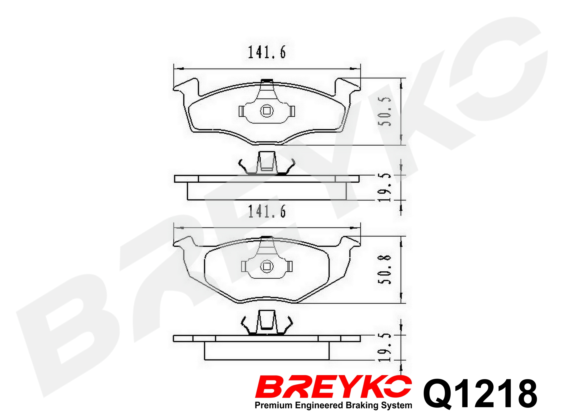 DAVID VASCO Q1218 BREYKO PREMIUM Brake Pad Set, disc brake