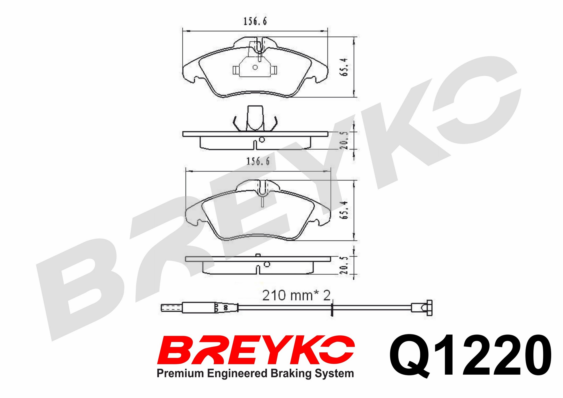 DAVID VASCO Q1220 BREYKO PREMIUM Brake Pad Set, disc brake