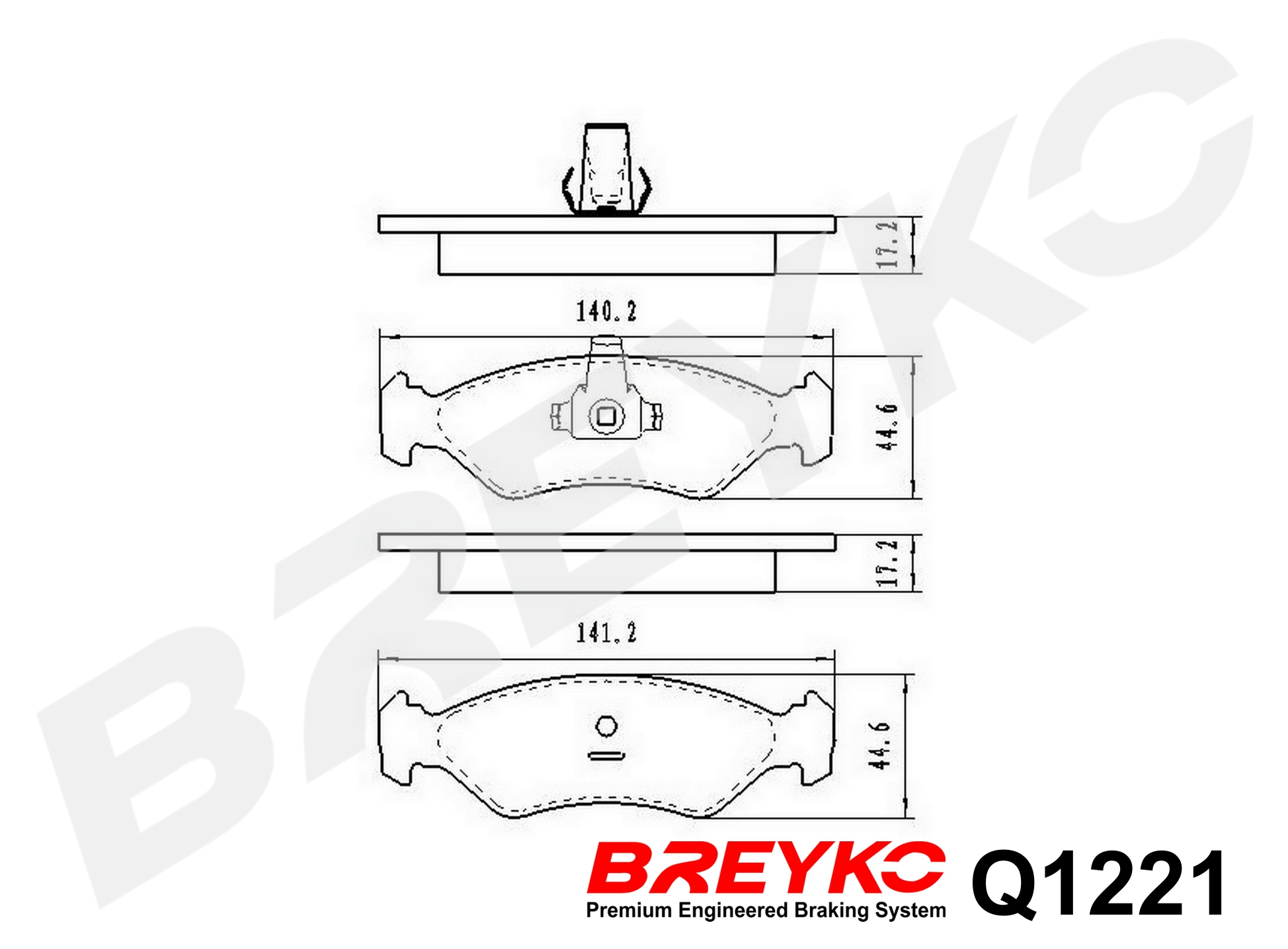 DAVID VASCO Q1221 BREYKO PREMIUM Brake Pad Set, disc brake