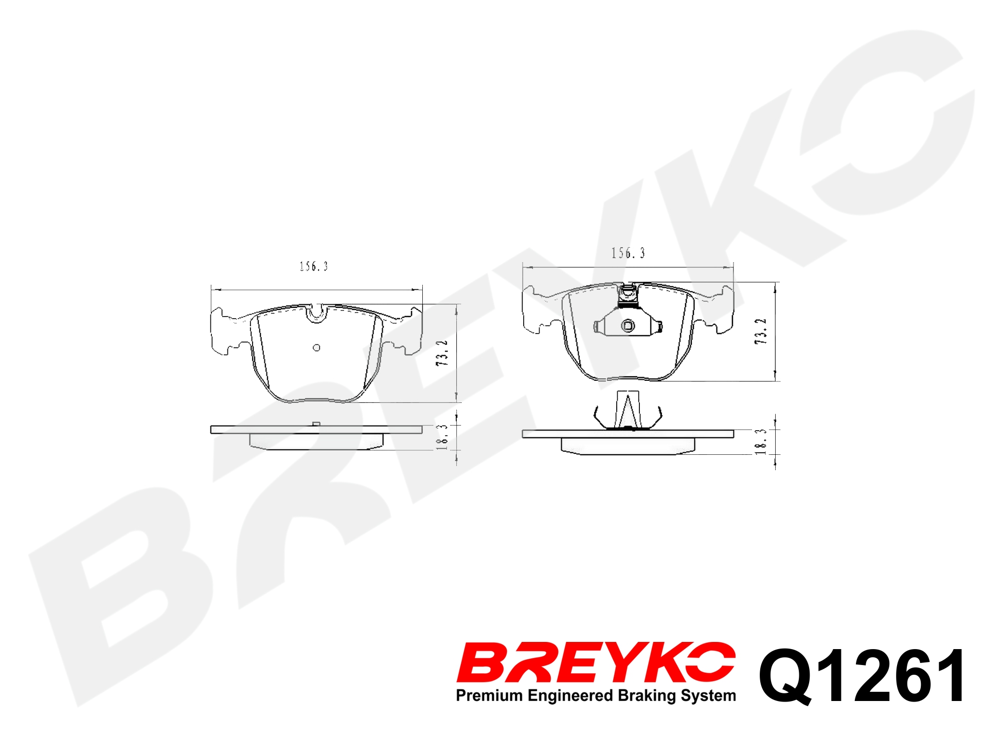 DAVID VASCO Q1261 BREYKO PREMIUM Brake Pad Set, disc brake