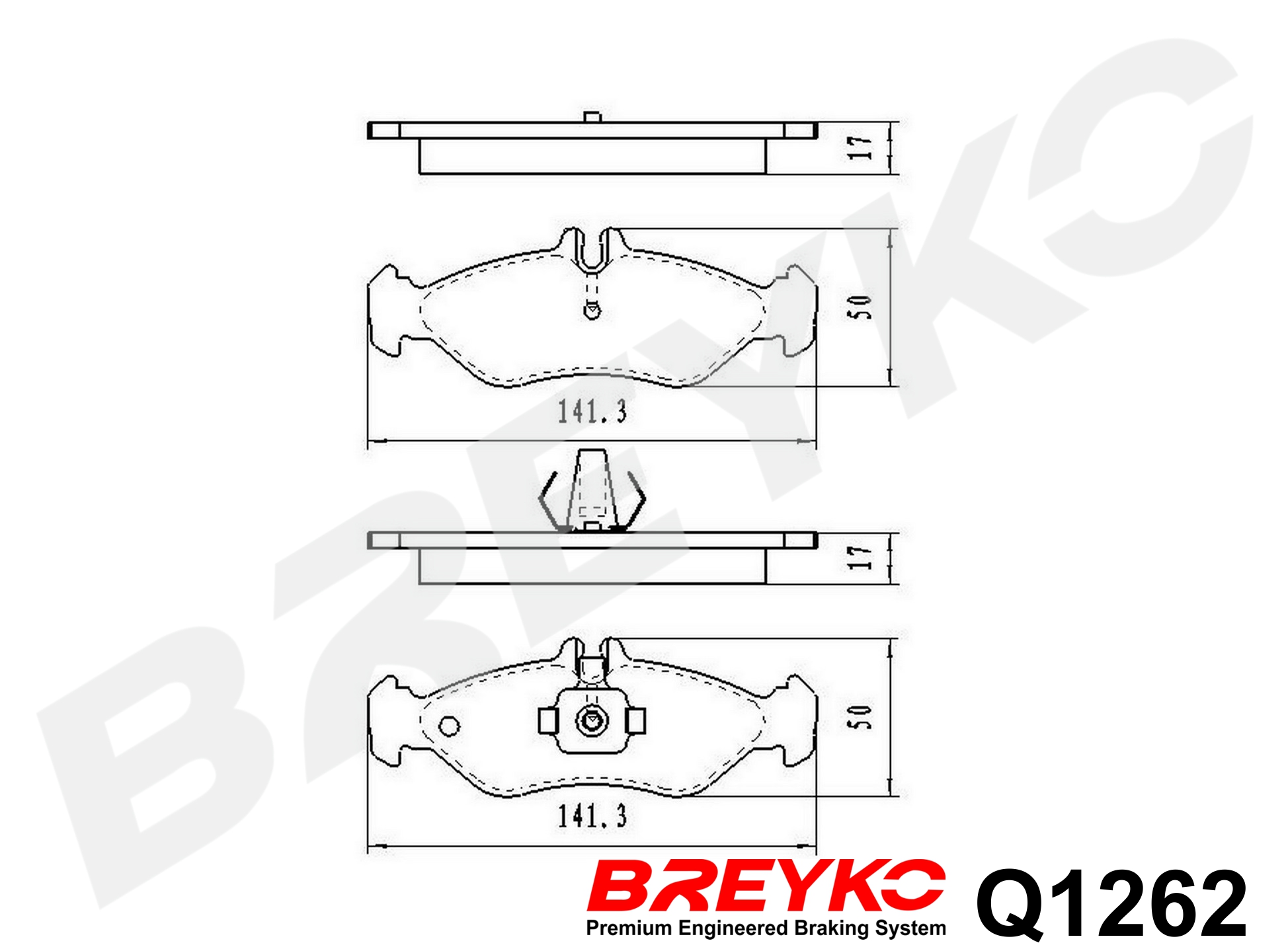 DAVID VASCO Q1262 BREYKO PREMIUM Brake Pad Set, disc brake
