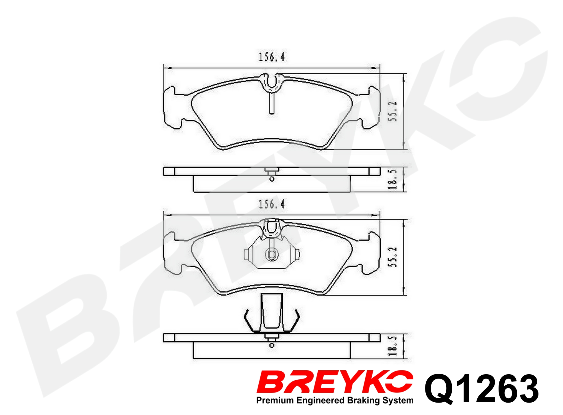 DAVID VASCO Q1263 BREYKO PREMIUM Brake Pad Set, disc brake
