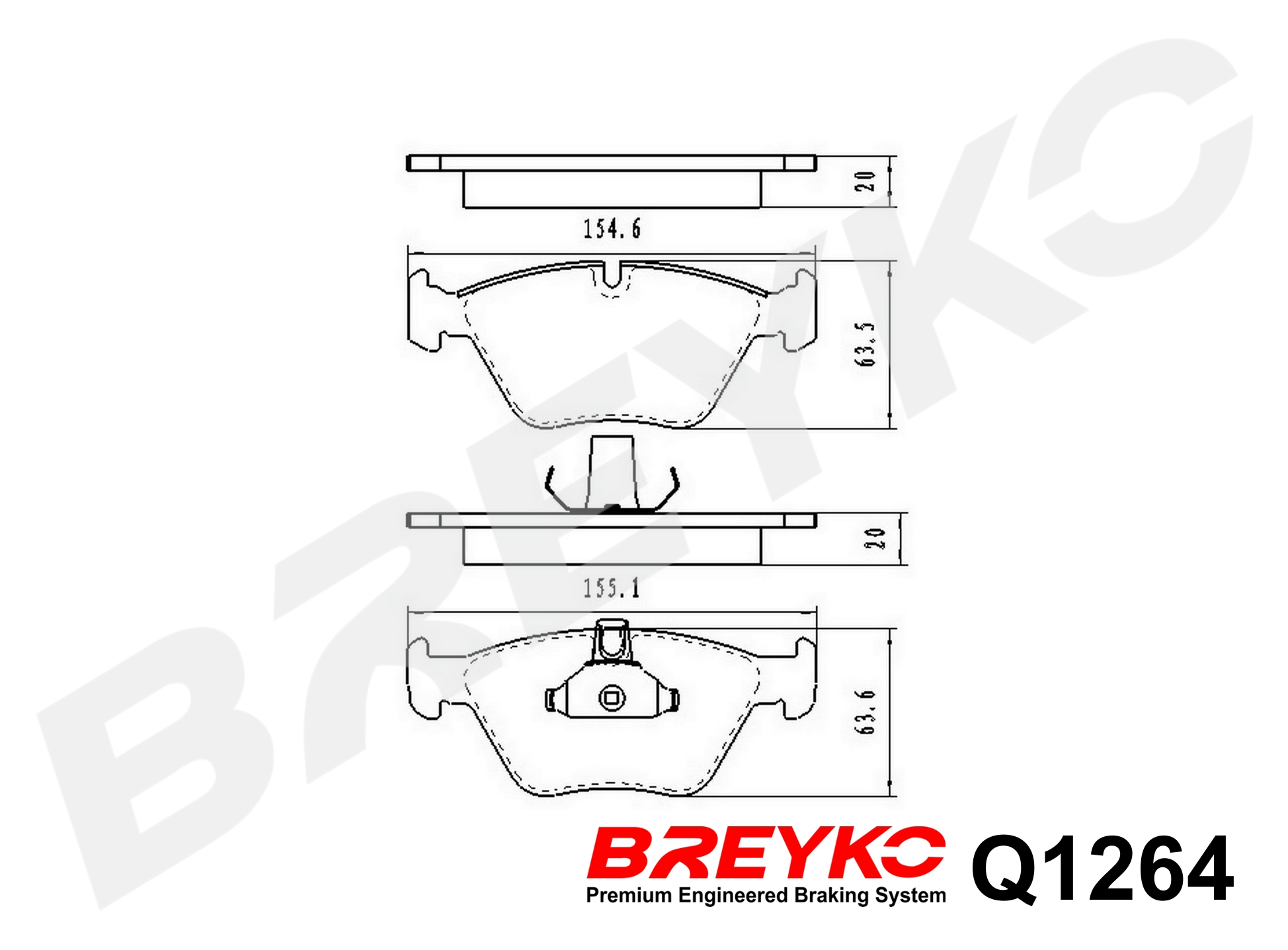DAVID VASCO Q1264 BREYKO PREMIUM Brake Pad Set, disc brake
