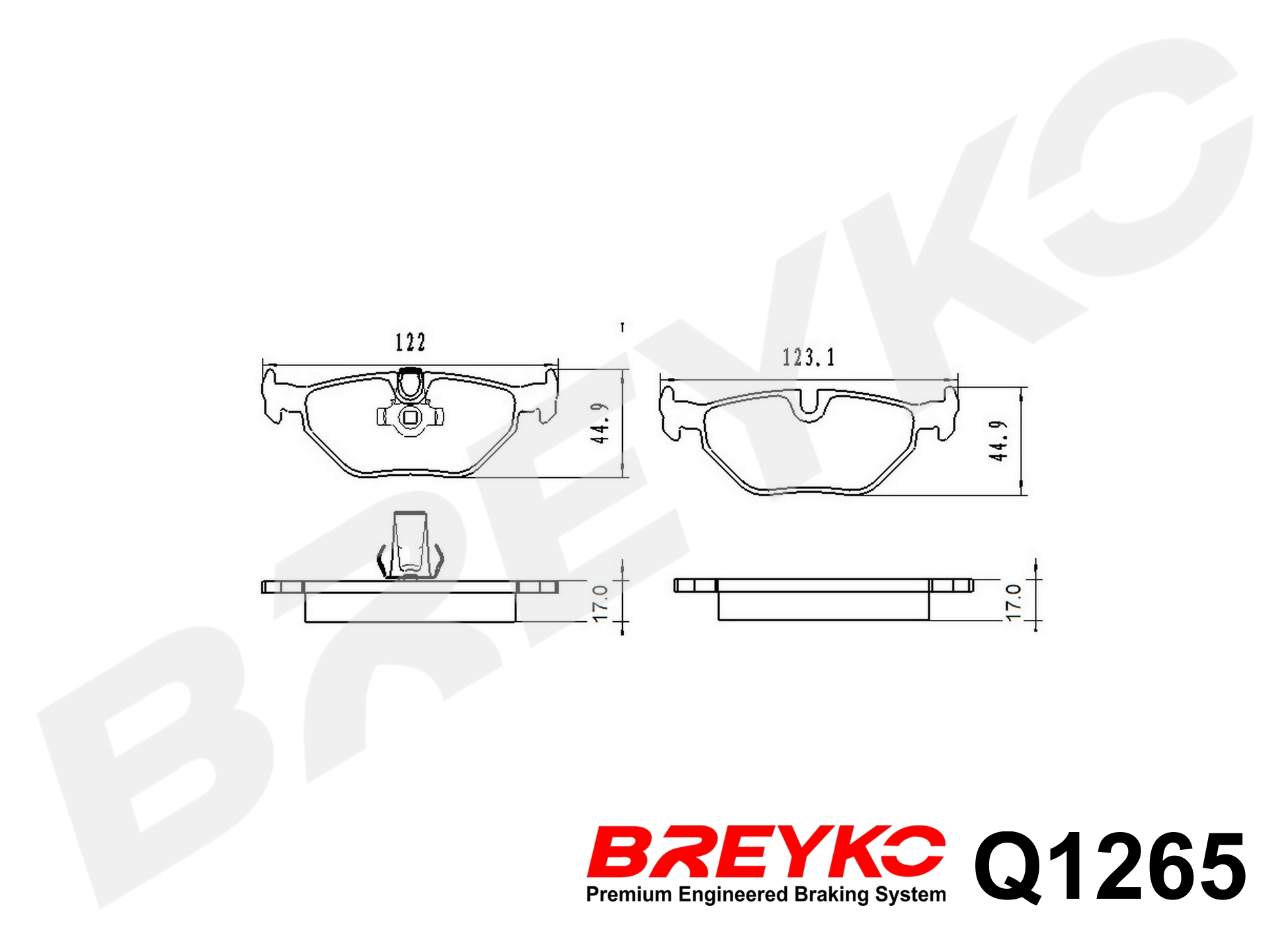 DAVID VASCO Q1265 BREYKO PREMIUM Brake Pad Set, disc brake