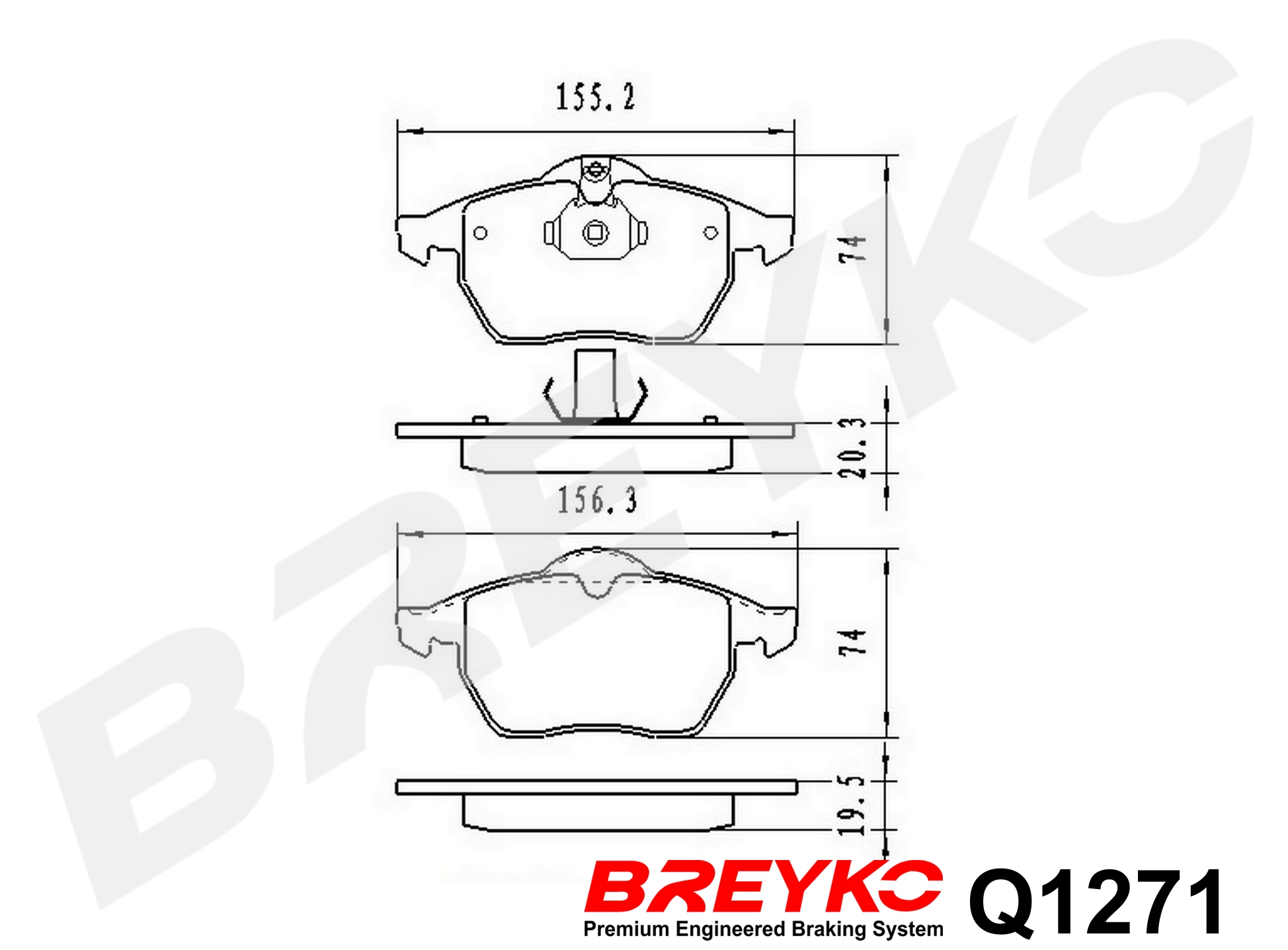 DAVID VASCO Q1271 BREYKO PREMIUM Brake Pad Set, disc brake