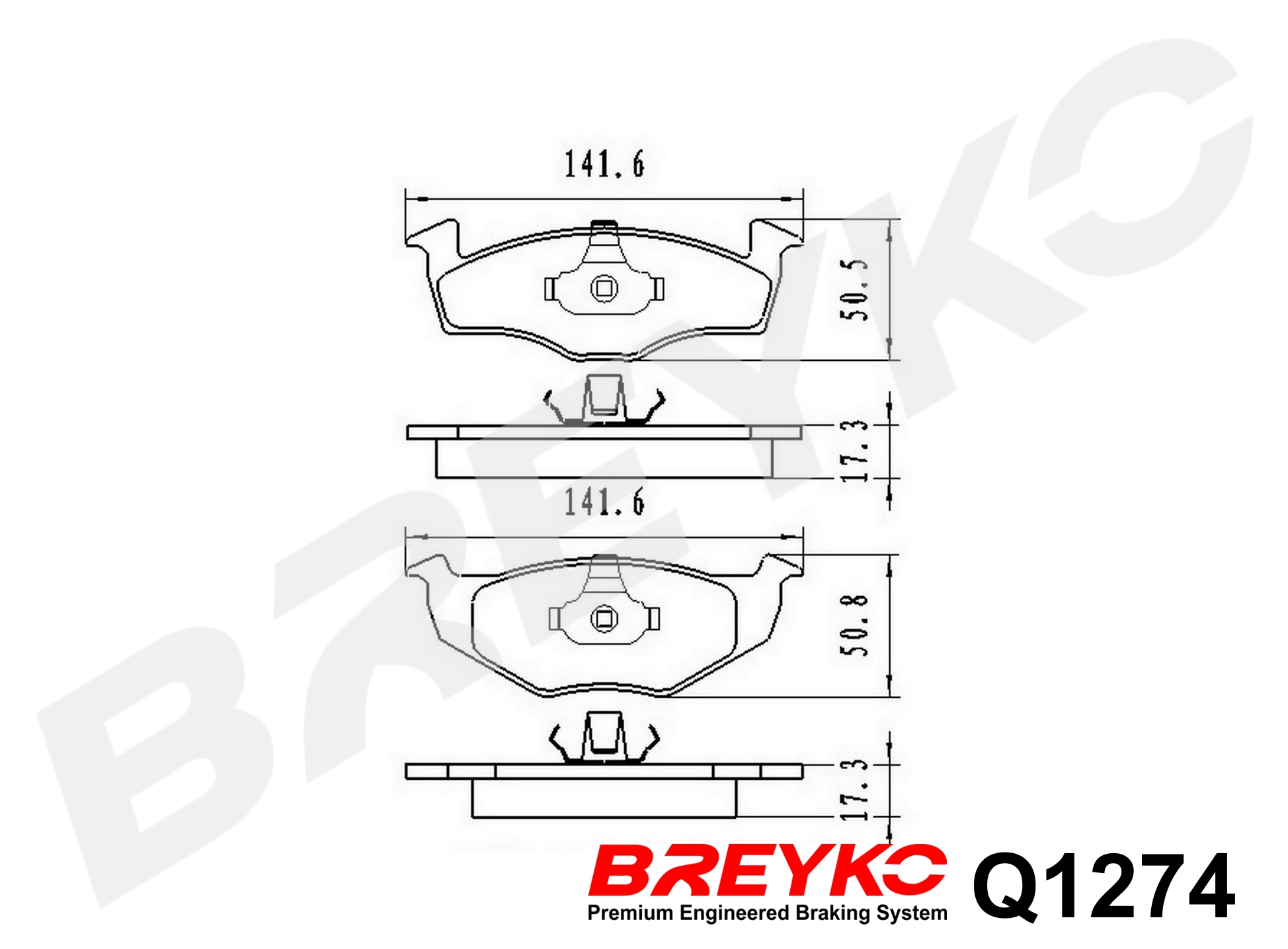 DAVID VASCO Q1274 BREYKO PREMIUM Brake Pad Set, disc brake