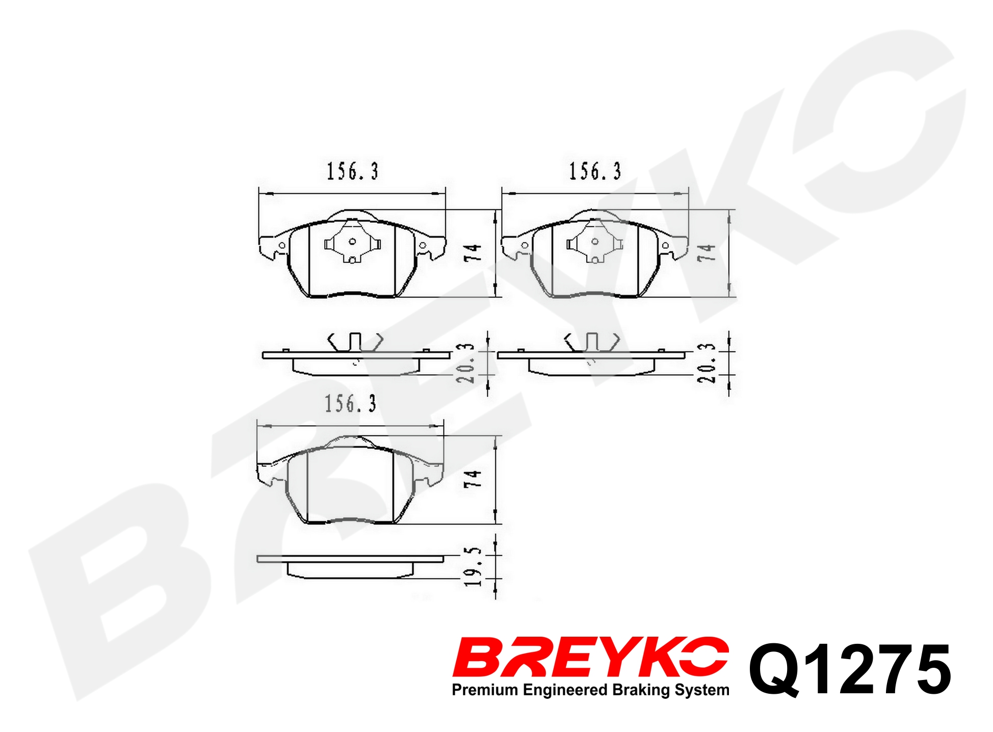 DAVID VASCO Q1275 BREYKO PREMIUM Brake Pad Set, disc brake