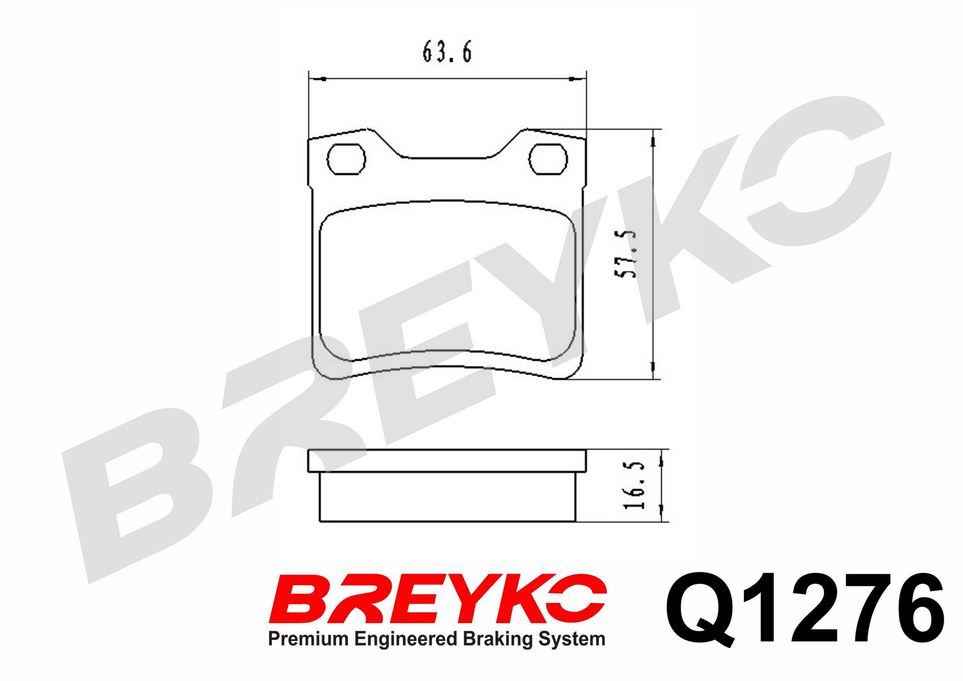 DAVID VASCO Q1276 BREYKO PREMIUM Brake Pad Set, disc brake