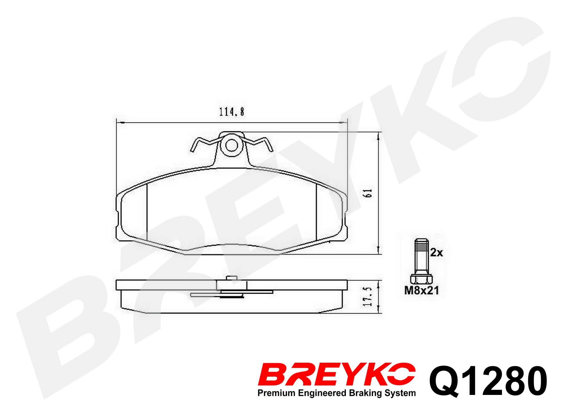 DAVID VASCO Q1280 BREYKO PREMIUM Brake Pad Set, disc brake
