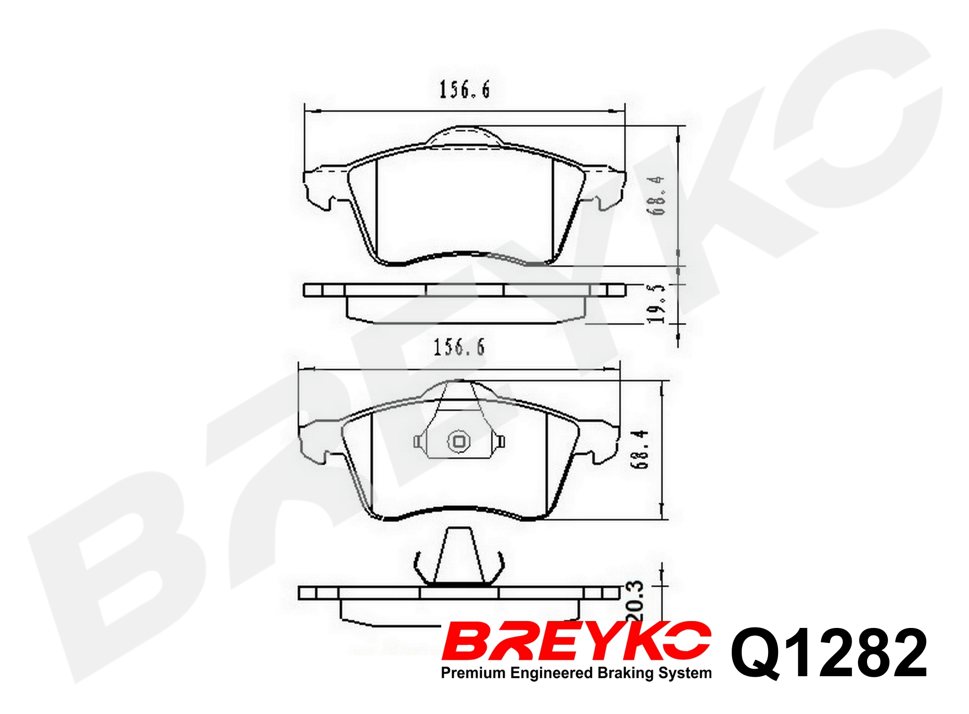 DAVID VASCO Q1282 BREYKO PREMIUM Brake Pad Set, disc brake