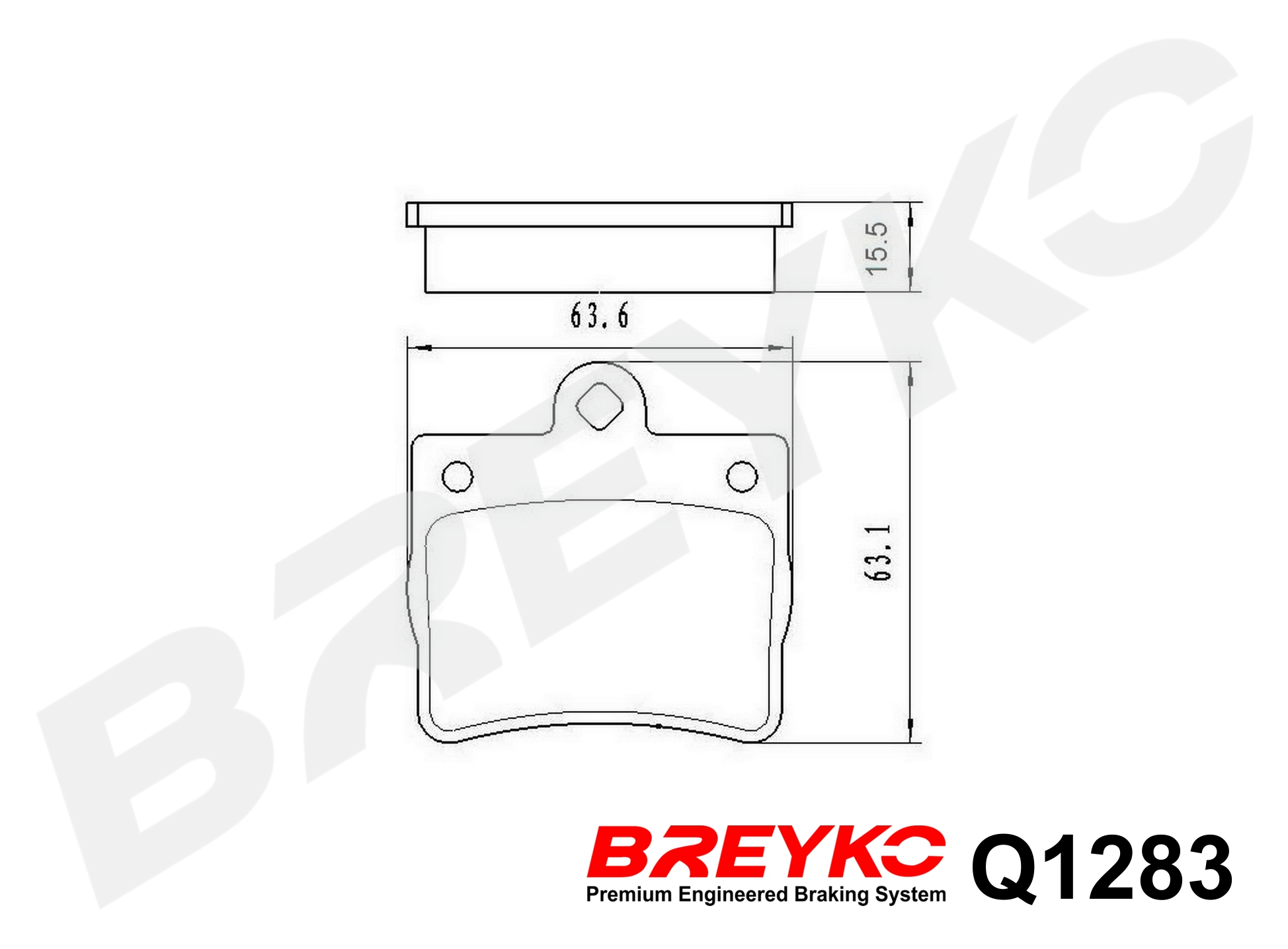 DAVID VASCO Q1283 BREYKO PREMIUM Brake Pad Set, disc brake