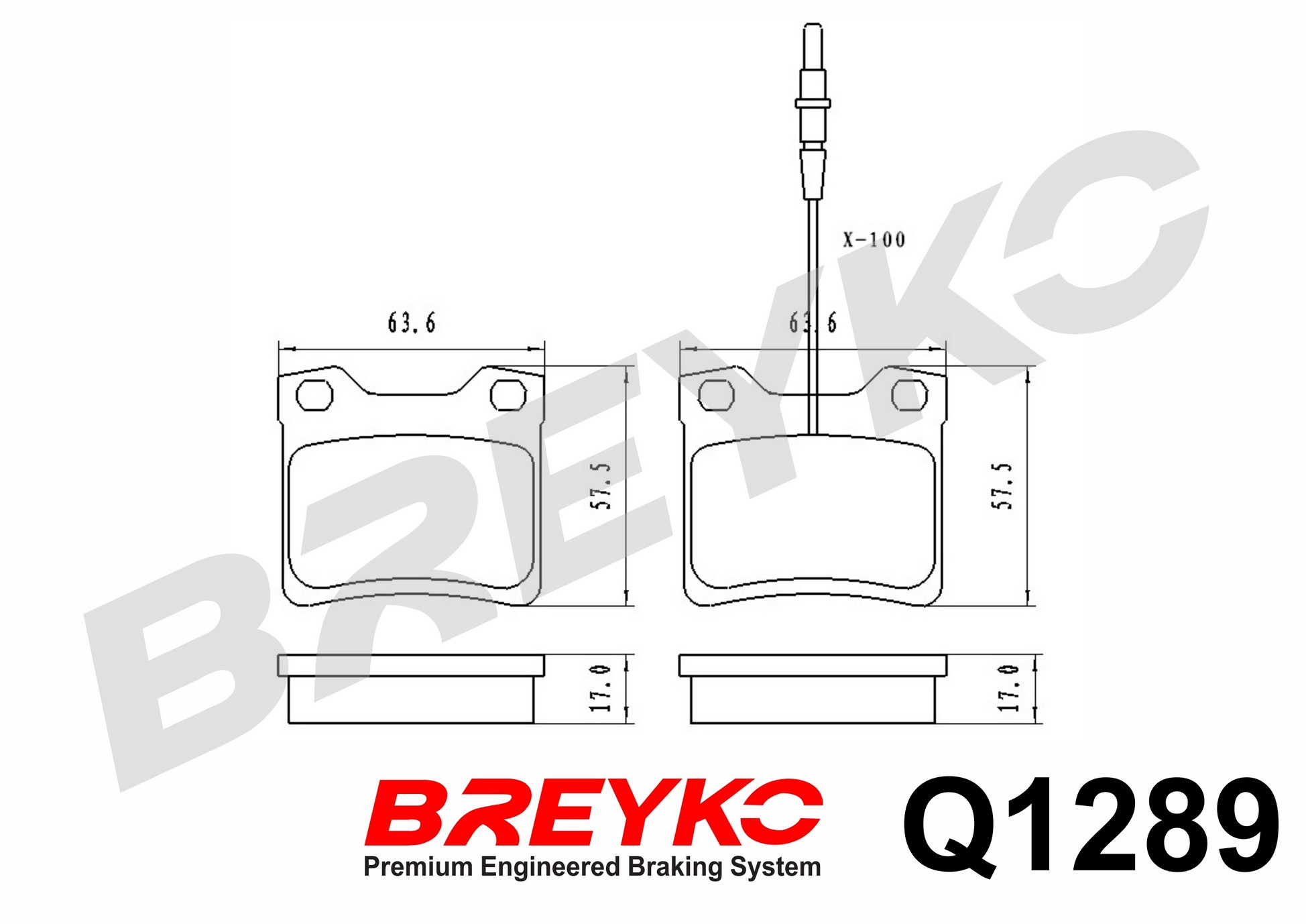 DAVID VASCO Q1289 BREYKO PREMIUM Brake Pad Set, disc brake