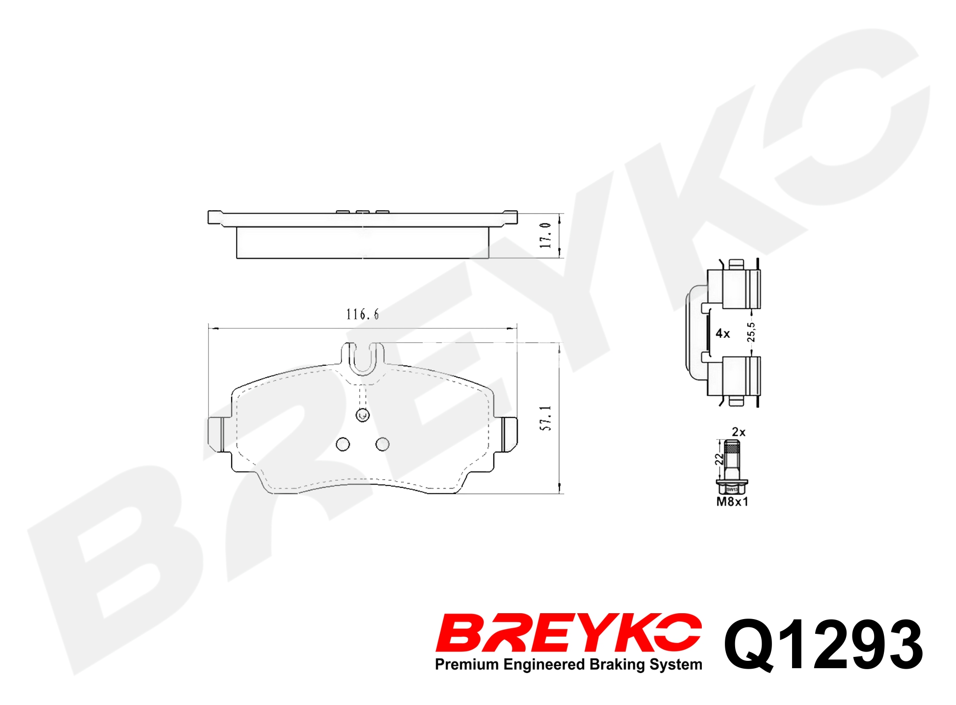 DAVID VASCO Q1293 BREYKO PREMIUM Brake Pad Set, disc brake